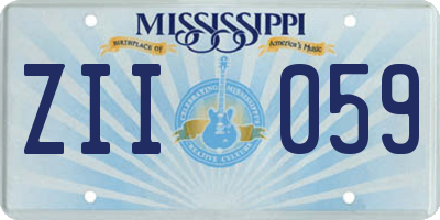 MS license plate ZII059