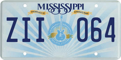 MS license plate ZII064
