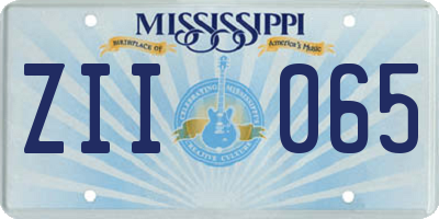 MS license plate ZII065