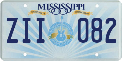 MS license plate ZII082