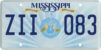 MS license plate ZII083