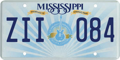MS license plate ZII084