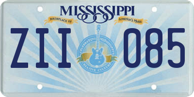 MS license plate ZII085