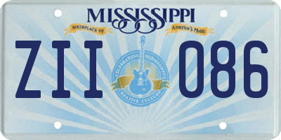 MS license plate ZII086