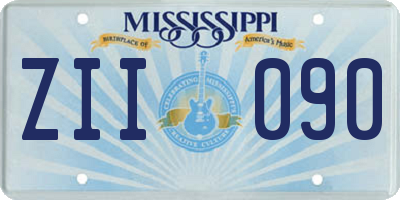 MS license plate ZII090