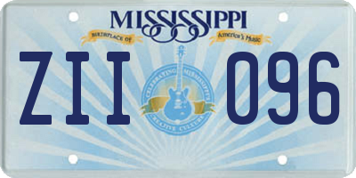 MS license plate ZII096
