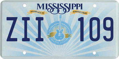 MS license plate ZII109