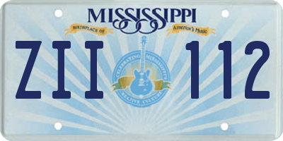 MS license plate ZII112