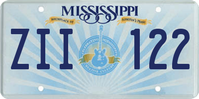 MS license plate ZII122