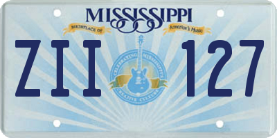 MS license plate ZII127