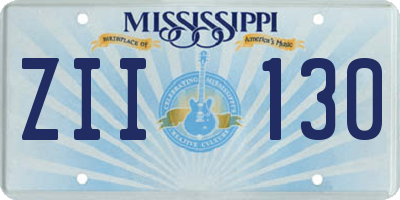 MS license plate ZII130