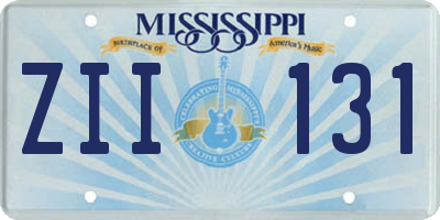 MS license plate ZII131
