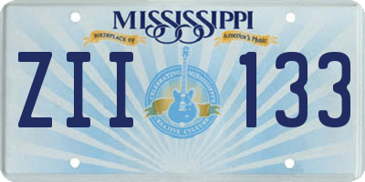 MS license plate ZII133