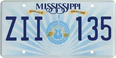 MS license plate ZII135