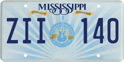 MS license plate ZII140