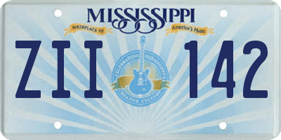 MS license plate ZII142