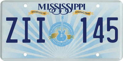 MS license plate ZII145