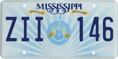 MS license plate ZII146