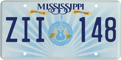 MS license plate ZII148