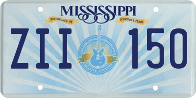 MS license plate ZII150