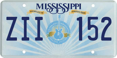 MS license plate ZII152