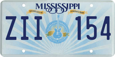 MS license plate ZII154