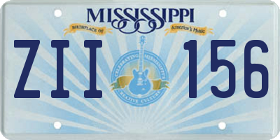 MS license plate ZII156
