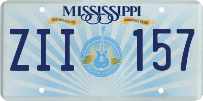 MS license plate ZII157