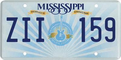 MS license plate ZII159