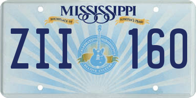 MS license plate ZII160