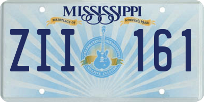 MS license plate ZII161