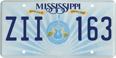 MS license plate ZII163
