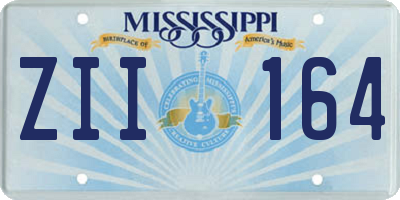 MS license plate ZII164