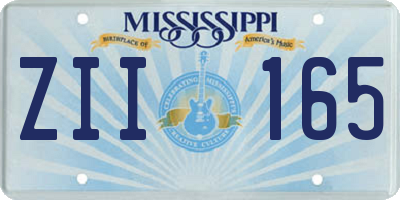 MS license plate ZII165
