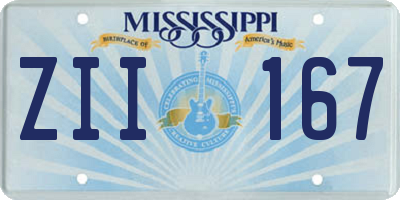 MS license plate ZII167