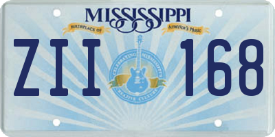 MS license plate ZII168