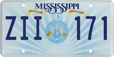 MS license plate ZII171