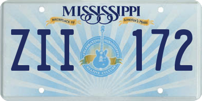 MS license plate ZII172