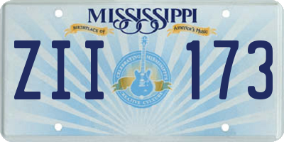 MS license plate ZII173
