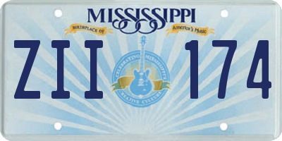 MS license plate ZII174