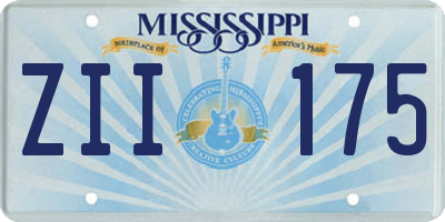 MS license plate ZII175