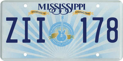 MS license plate ZII178