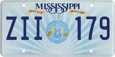 MS license plate ZII179
