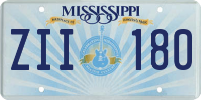 MS license plate ZII180