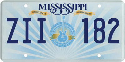 MS license plate ZII182