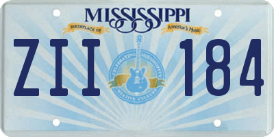 MS license plate ZII184