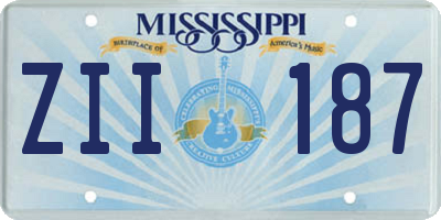 MS license plate ZII187