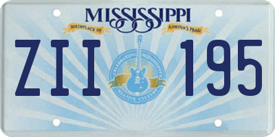 MS license plate ZII195