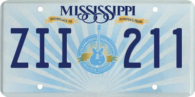 MS license plate ZII211