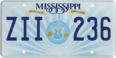MS license plate ZII236
